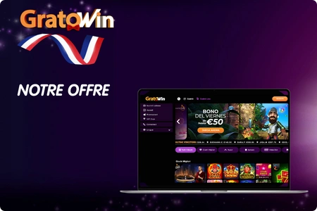 Sélection de jeux exclusifs sur Grato Win avec slots à thème.